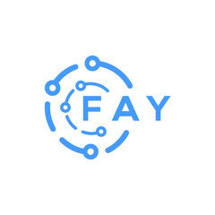 FAY technology letter logo design on white  background. FAY creative initials technology letter logo concept. FAY technology letter design.
