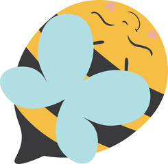 Baby Honey Bee Vector illustration in flat style.