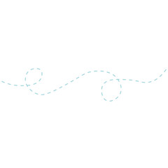 Simple bee trail line art vector