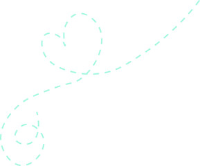 Simple bee trail line art vector