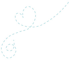 Simple bee trail line art vector