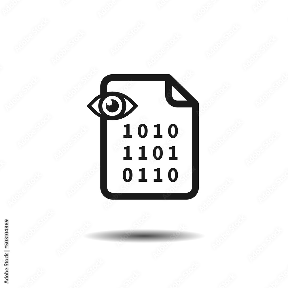 Poster open source vector icon. open code.