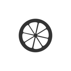 Fototapeta premium Slice orange icon. Flat vector illustration