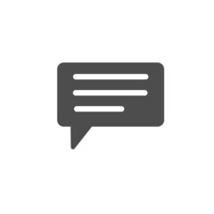 Chat message vector icon.  Speech bubble symbol