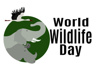 World Wildlife Day, idea for poster, banner, flyer or postcard