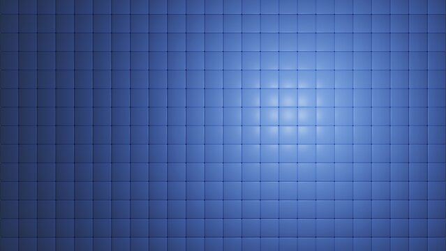 Blue squares abstract background with light effect. Futuristic 3d illustration. Background