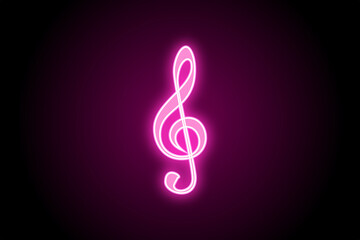 Fototapeta premium clef and notes I love music key symbol sign