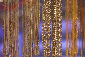 The famous "Gold Souks" in Dubai, markets of gold and gold jewelry