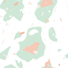Fototapeta premium Terrazzo seamless pattern. Earthy minimalistic