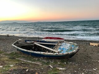 Obraz premium boat on the beach
