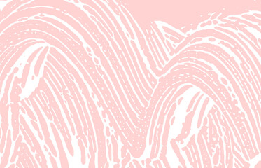 Grunge texture. Distress pink rough trace. Flawles