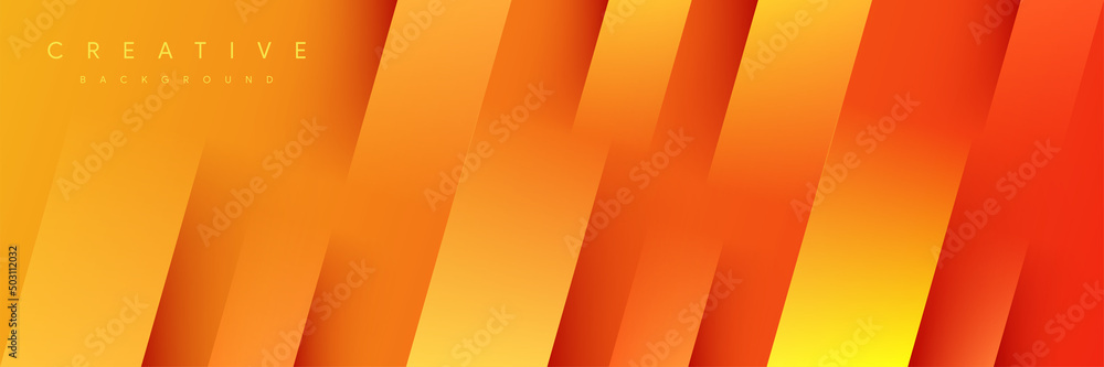 Aufkleber geometric creative yellow concept vector abstract orange pattern background tech corporate with copy