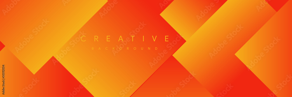 Aufkleber geometric creative yellow concept vector abstract orange pattern background tech corporate with copy