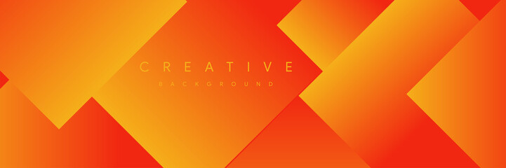 Geometric creative yellow concept vector abstract orange pattern background tech corporate with copy space for text presentation template