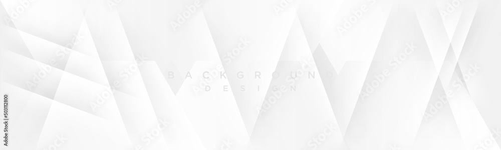 Poster Business white minimal gray gradient background with copy space for text. Sliver abstract vector long banner media header 