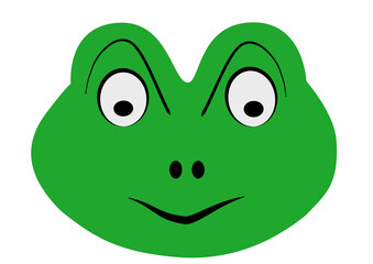 Tête grenouille verte