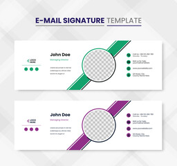 Email Signature or Email Footer and Personal Social Media Cover Design Template