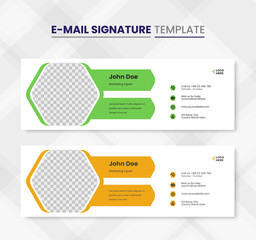 Email Signature or Email Footer and Personal Social Media Cover Design Template