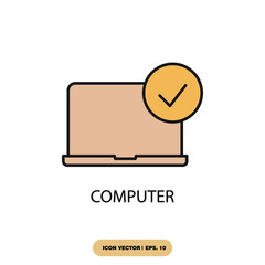 computer icons  symbol vector elements for infographic web