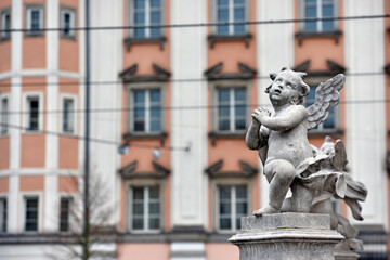 Fototapeta na wymiar Altes Rathaus auf dem Hauptplatz in Linz, Oberösterreich, Österreich