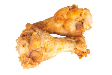 chicken drumstick fried isolated on white background
