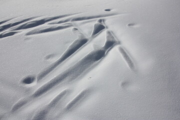 texture neige en pleine montagne alpes