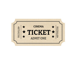 ticket, cinema, admission, admit, event, movie, paper, coupon, theater, vintage, one, vector, sign, film, entry, old, label, stub, concert, raffle, access, entertainment, icon, pass, grunge