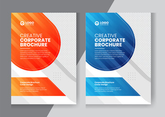 Corporate company profile brochure annual report booklet proposal cover page layout concept design
