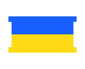 Ukraine Flag Emblem Symbol Design National Europe Vector Abstract illustration