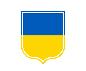 Ukraine Emblem Design Flag National Europe Abstract Symbol Vector illustration