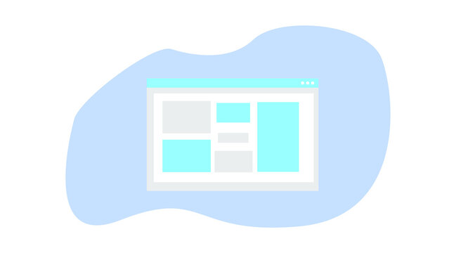 window on blue background