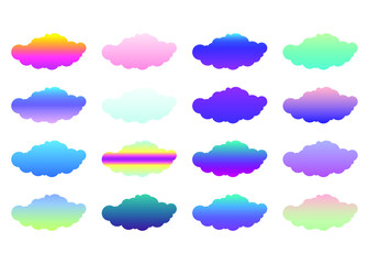 Set of gradients for drawing clouds