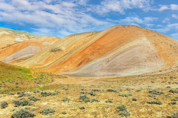 Multicolored beautiful mountains in Azerbaijan