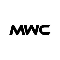 MWC letter logo design with white background in illustrator, vector logo modern alphabet font overlap style. calligraphy designs for logo, Poster, Invitation, etc.