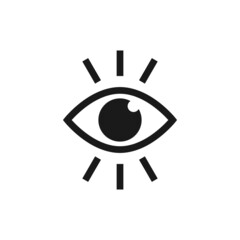 Eye, human eye icon, magic or Secret society Symbol.