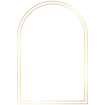 Gold elegant rounded rectangle frame