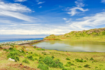 Seascape on Lyson fishing island in the Center of Vietnam 