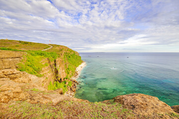 Seascape on Lyson fishing island in the Center of Vietnam 