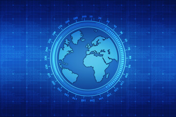 Binary Code Background, Digital Abstract technology background, flowing number one and zero text in binary code format in technology background. Internet Big data Concept