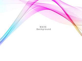 Colorful wave design modern background