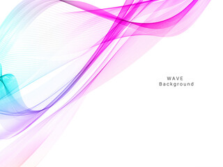 Colorful wave design modern background