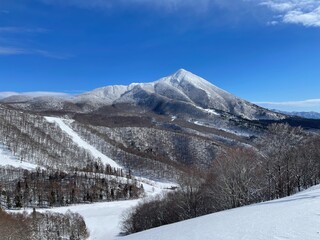 Fototapeta na wymiar 2022年3月の福島県のアルツ磐梯スキー場