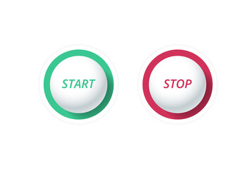 Round start and stop buttons