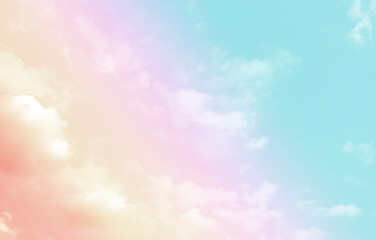Sky and clouds in pastel tones for graphic design or wallpaper