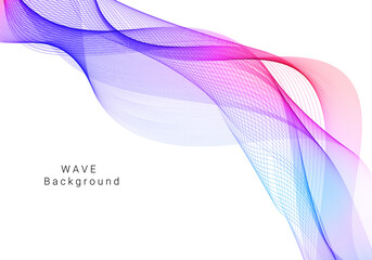 Colorful wave design modern background