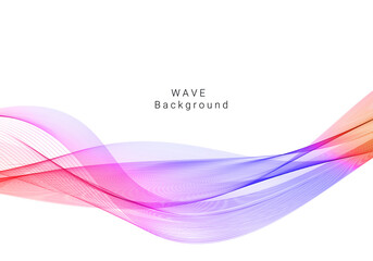 Colorful smoke wave design modern background