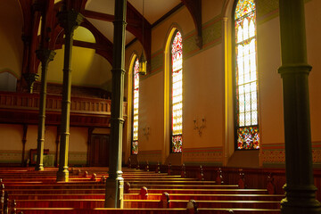 Beautiful view of the church interior in North Hampton