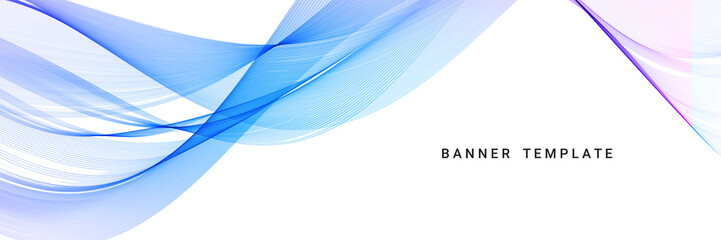 Obraz premium Abstract colorful decorative stylish modern wave design banner template