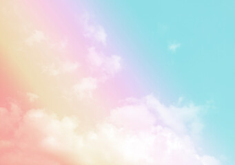 Sky and clouds in pastel tones for graphic design or wallpaper