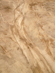 Brown dried mud on the ground